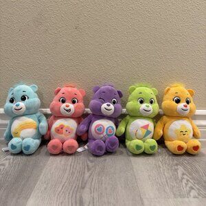 Care Bears Plush Toys Wish Love-a-Lot Share Good Luck Funshine Set of 5